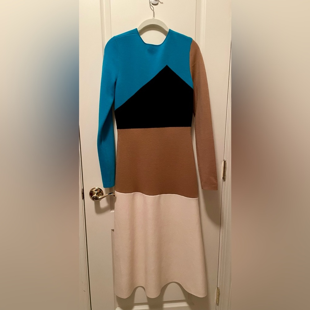 DVF color block dress